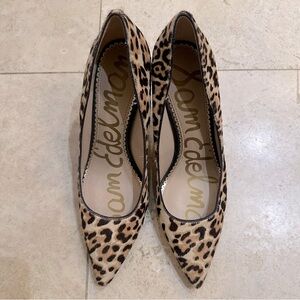 Sam Edelman leopard calf hair stilettos size 8